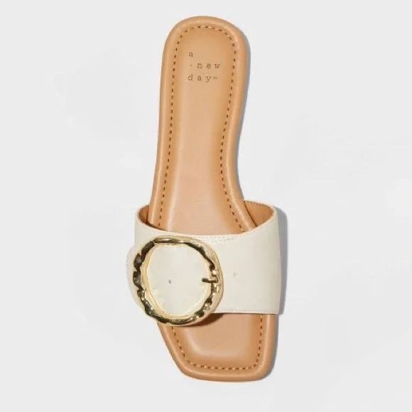 Women's Bennie Buckle Slide Sandals with Memory Foam Insole - A New Day - Picture 2 of 7